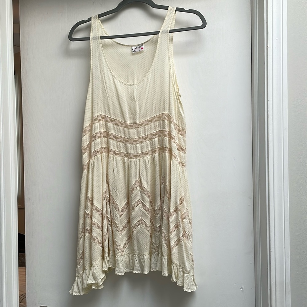 Free People Intimate bohemian dress 👗 cream color perfect condition!